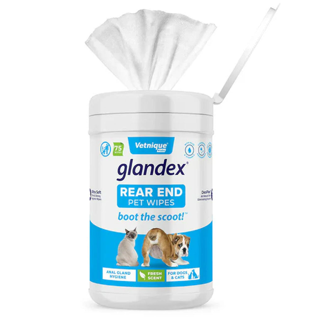 Glandex® Anal Gland Pet Wipes for Dogs – Odor Control & Hygiene Support 75