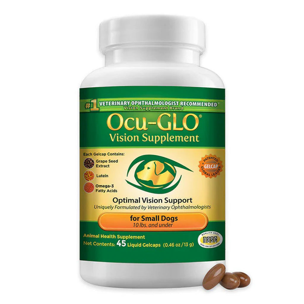 Ocu-GLO® Liquid Gelcaps for Small Dogs – Advanced Vision Support – UK Stock 45 Liquid Gelcaps