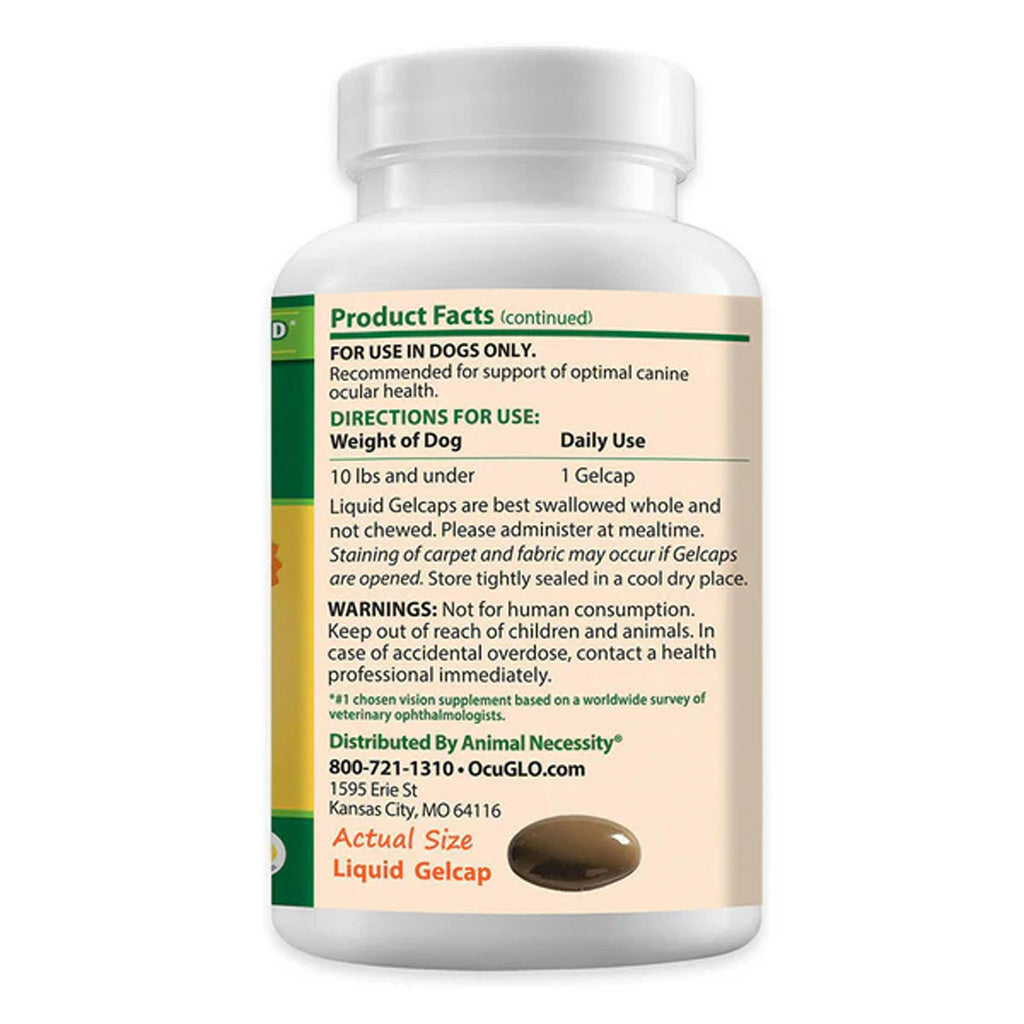 Ocu-GLO® Liquid Gelcaps for Small Dogs – Advanced Vision Support – UK Stock dosage