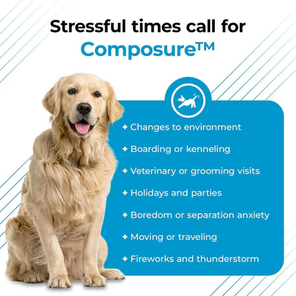 VetriScience Composure Calming Chews for Dogs, Chicken Flavour – Stress & Anxiety Relief | UK Stock