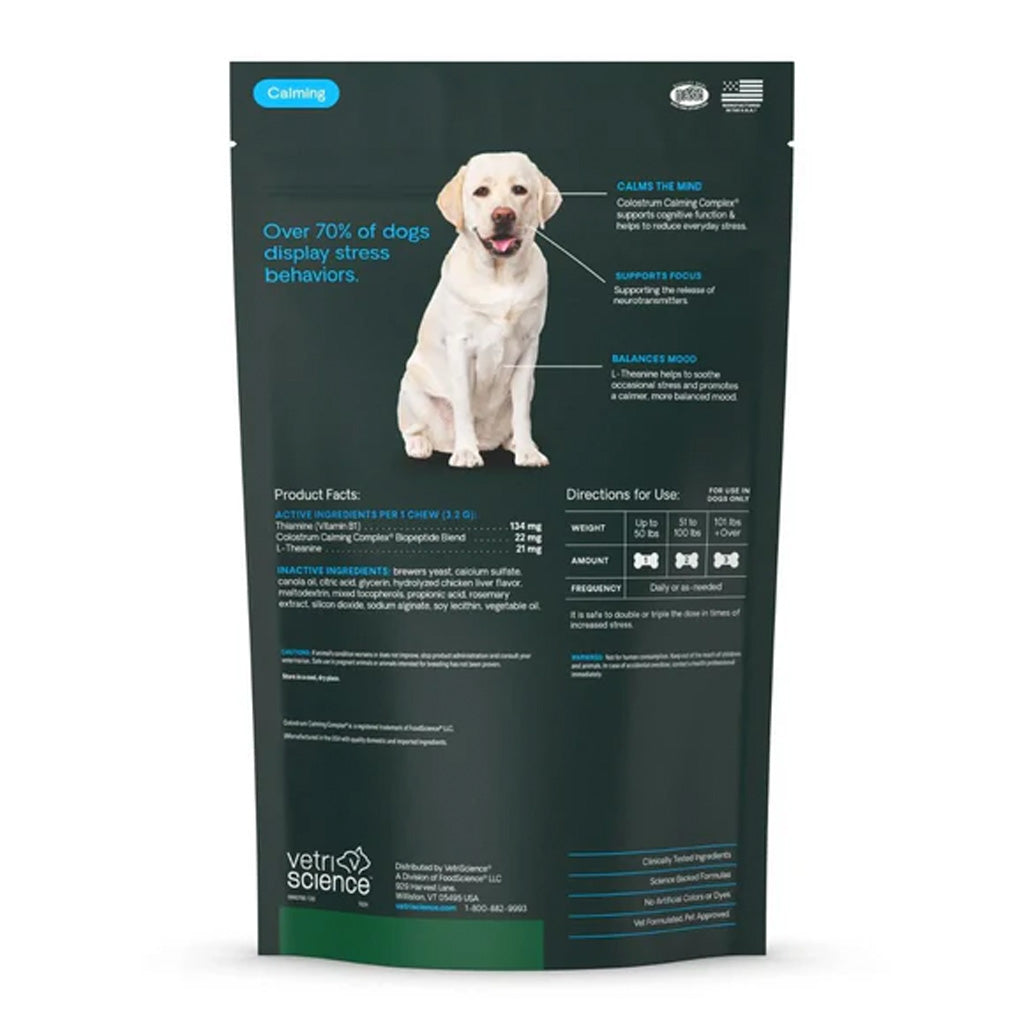 VetriScience Composure Calming Chews for Dogs, Chicken Flavour – Stress & Anxiety Relief | UK Stock