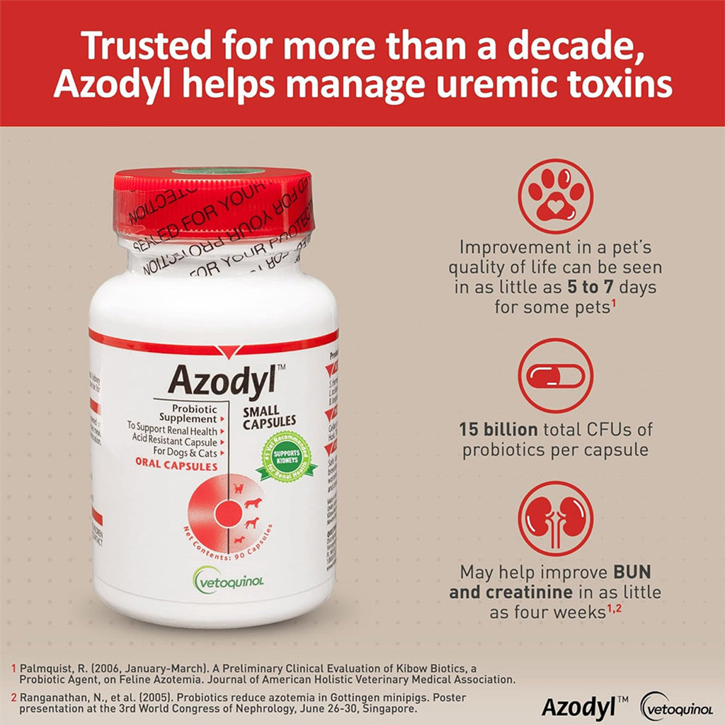 Azodyl small capsules for cats and dogs UK stock how it works