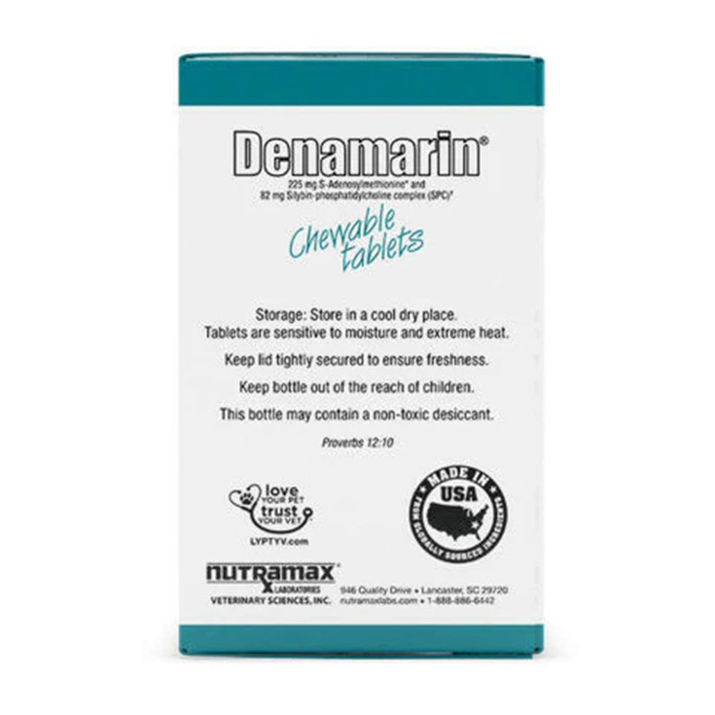 Nutramax Denamarin Liver Health Supplement for Dogs, With S-Adenosylmethionine (SAMe) and Silybin box
