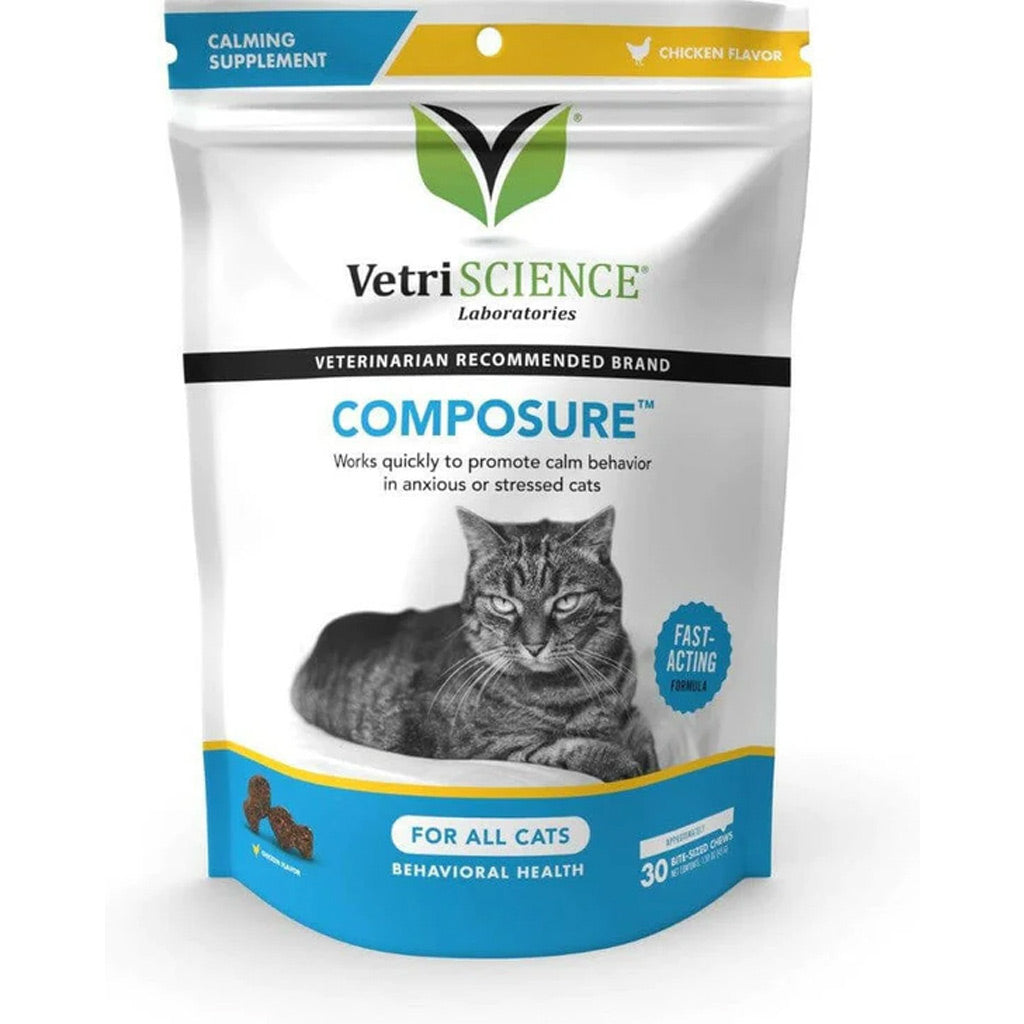 VetriScience Composure Calming Chews for Cats – Natural Stress & Anxiety Relief – UK Stock
