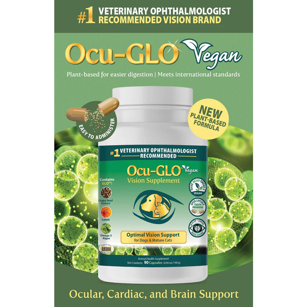 Ocu-GLO Vegan Vision Supplement for Dogs & Mature Cats | Plant-Based Eye Support