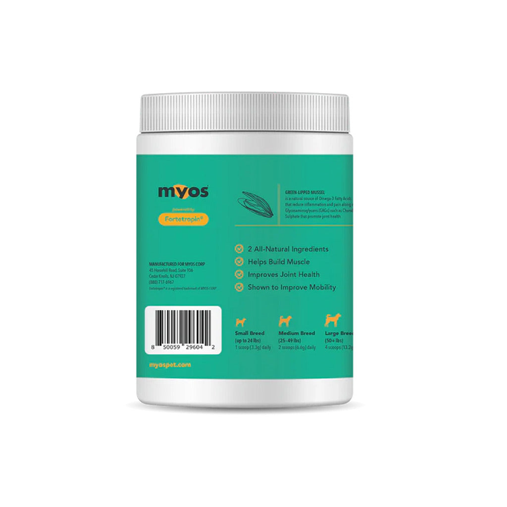MYOS® Muscle and Joint Formula for Dogs label | UK Stock