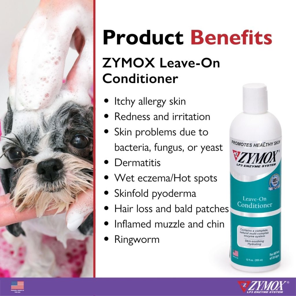 Zymox Enzymatic Dog & Cat Leave-on Conditioner benefits
