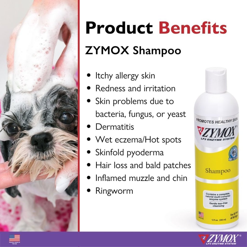 zymox enzymatic shampoo for dogs and cats benefits