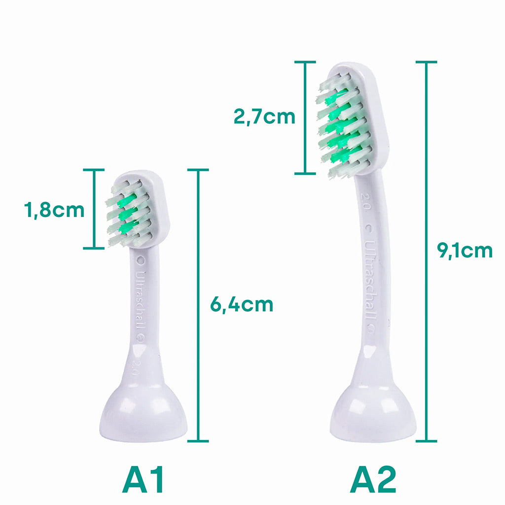 emmi-pet ultrasonic toothbrush heads dimensions