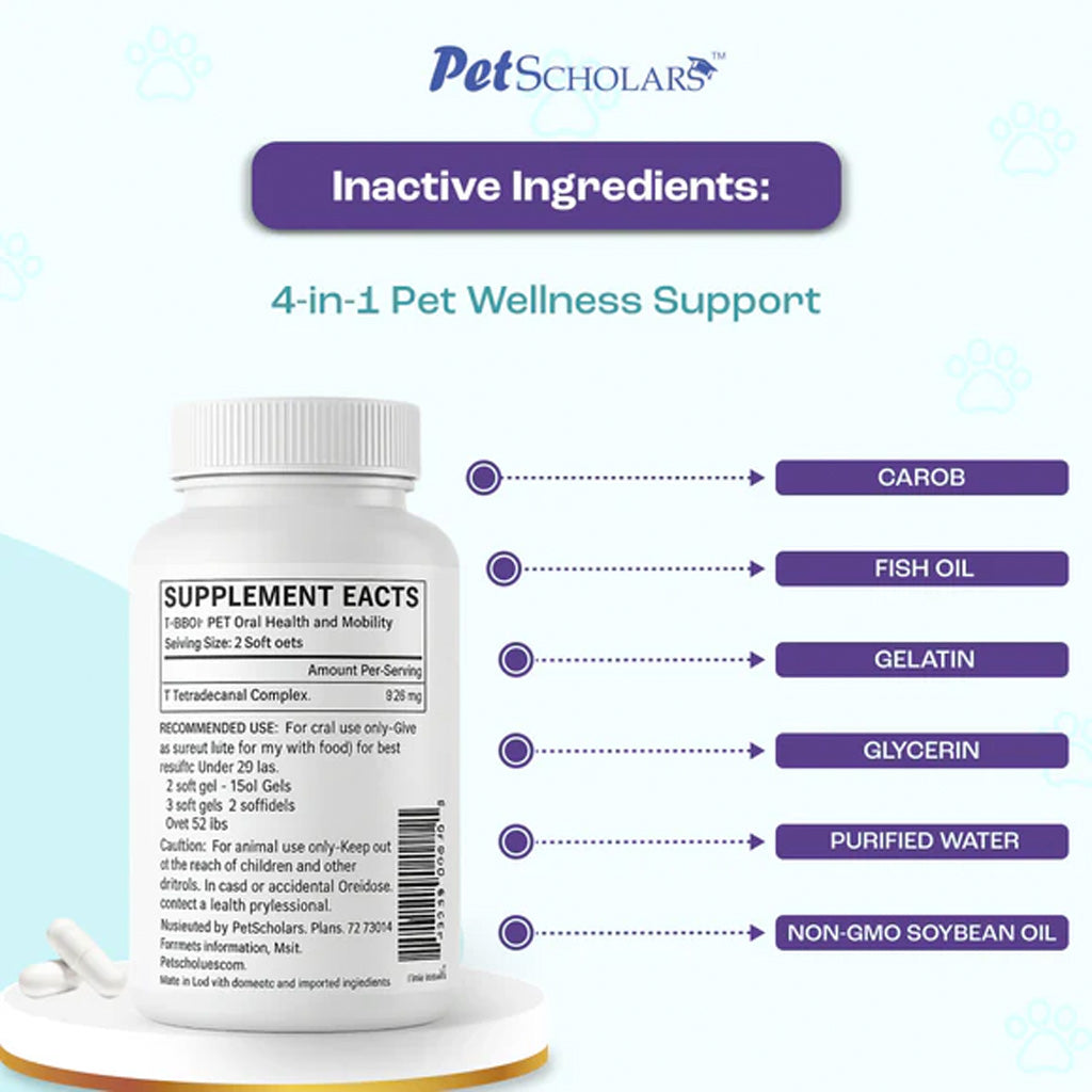 Supplement bottle with inactive ingredients listed on a white background
