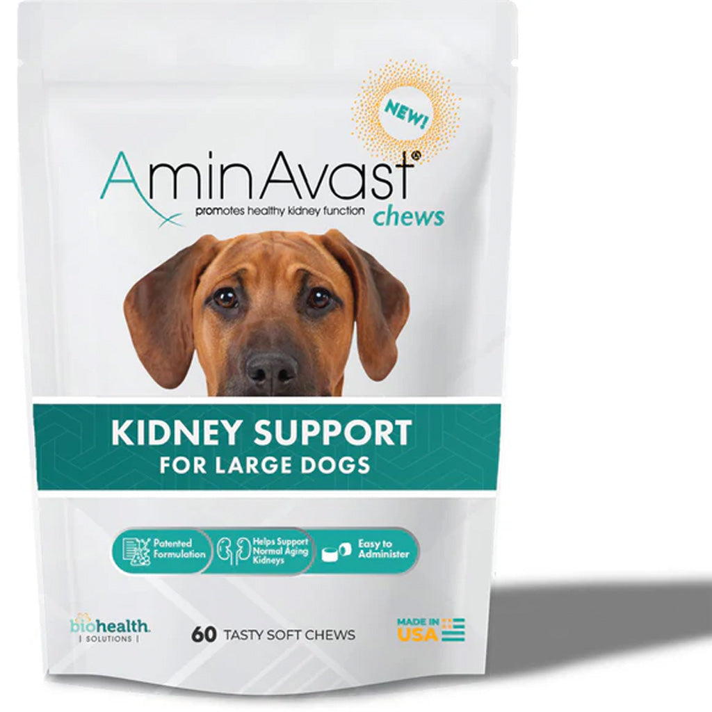 AminAvast Chews renal support supplement for cats and dogs, second pack size
