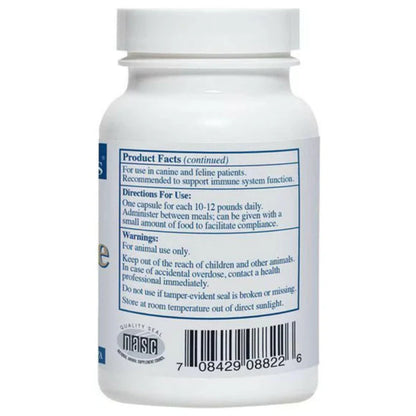 White pill bottle with label on a white background
