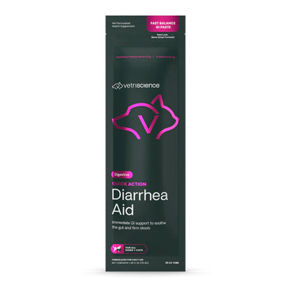 Diarrhea aid package for pets with VetriScience logo on a white background