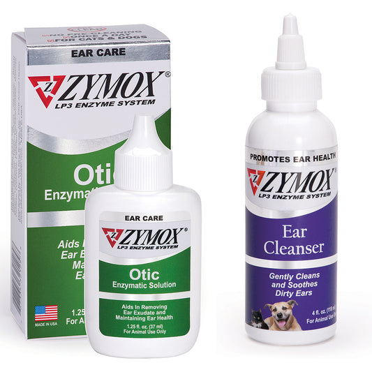 ZYMOX Otic & Ear Cleaner Bundle – Complete Enzymatic Ear Care for Dogs & Cats | UK Exclusive
