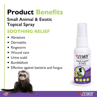 ZYMOX® Small Animal & Exotic Topical Spray – Skin Relief for Small Pets & Exotics benefits