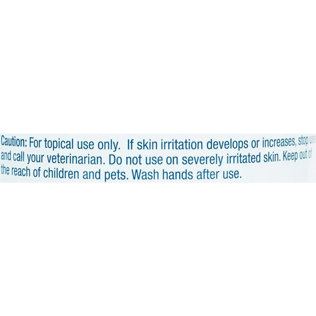 Warning label for topical use with text on a white background