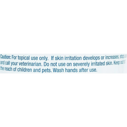 Warning label for topical use with text on a white background