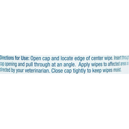 Text directions for using wipes on a white background