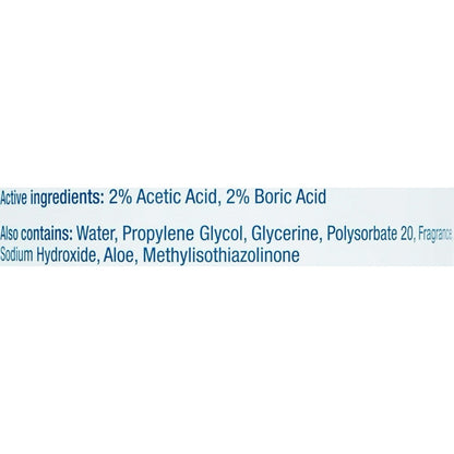 List of active and inactive ingredients on a white background
