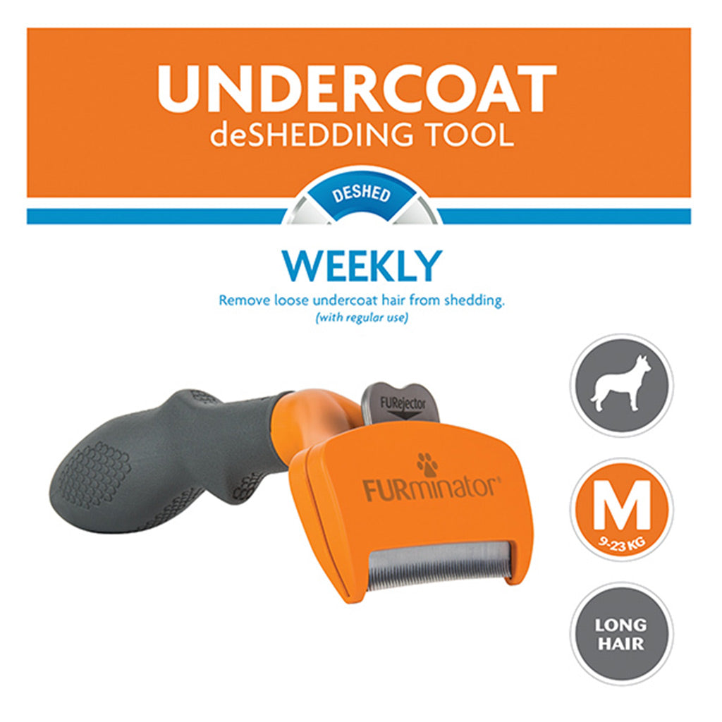 FURminator Undercoat deShedding Tool Medium Dog Long Hair weekly