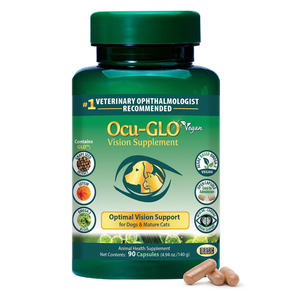 Ocu-GLO Vegan Vision Supplement for Dogs & Mature Cats | Plant-Based Eye Support