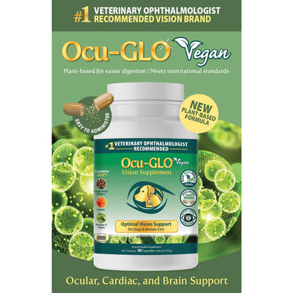 Ocu-GLO Vegan Vision Supplement for Dogs & Mature Cats | Plant-Based Eye Support
