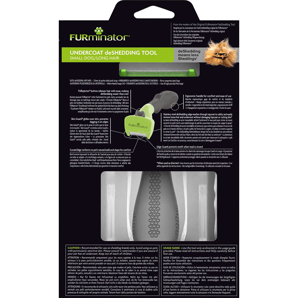 Furminator small long hair brush tool box back