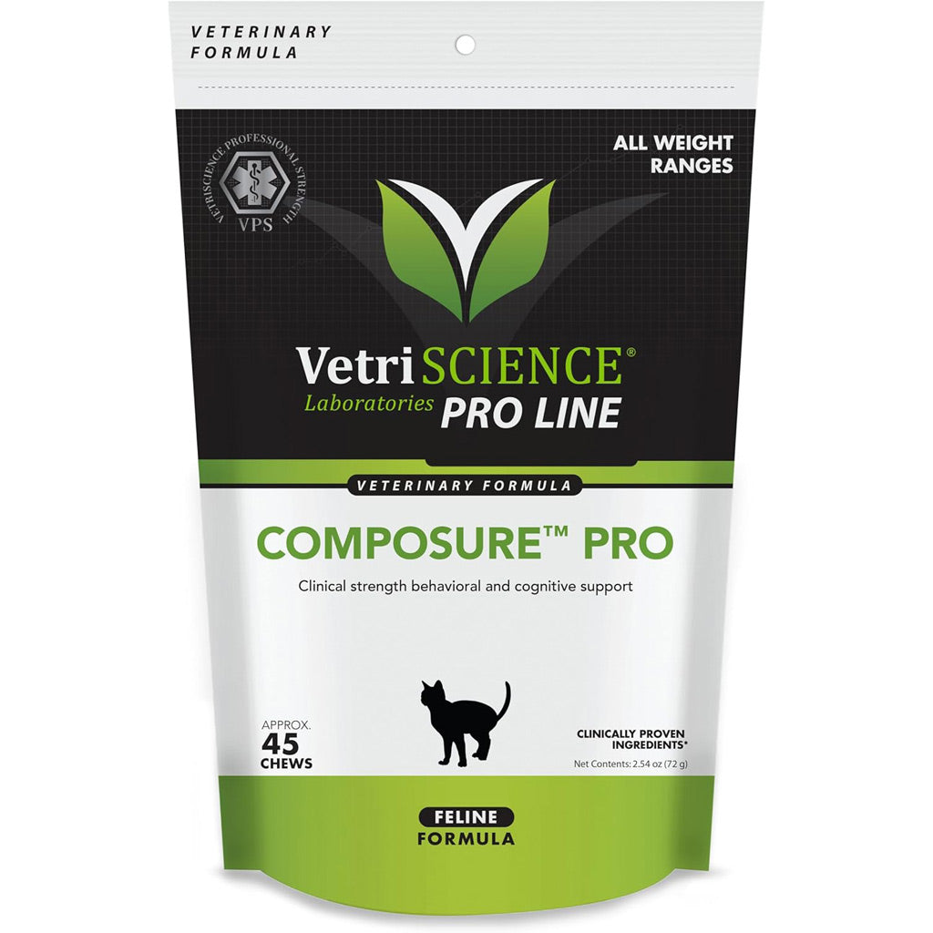 VetriScience Composure Pro for Cats – Natural Stress & Anxiety Relief – UK Stock