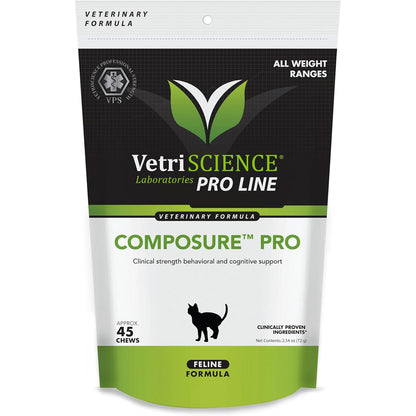 VetriScience Composure Pro for Cats – Natural Stress & Anxiety Relief – UK Stock