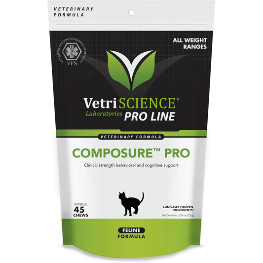 VetriScience Composure Pro for Cats – Natural Stress & Anxiety Relief – UK Stock