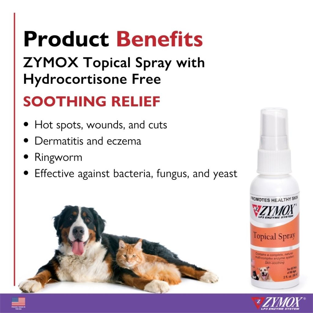 Zymox topical spray without hydrocortisone benefits