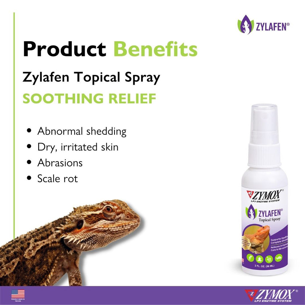 Zylafen® Topical Spray for Reptiles – Soothing & Healing Skin Solution benefits