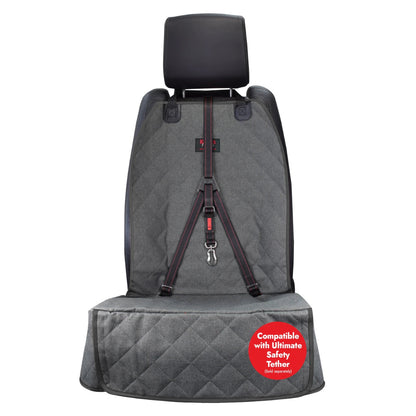 Gray KONG car seat cover with a red label on a white background