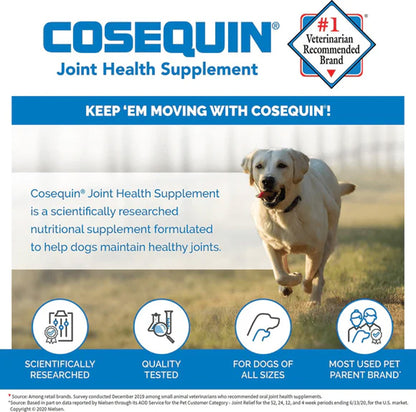 Nutramax Cosequin Maximum Strength Joint Health Supplement Plus MSM & HA for Dogs – Advanced Joint Care | UK Stock