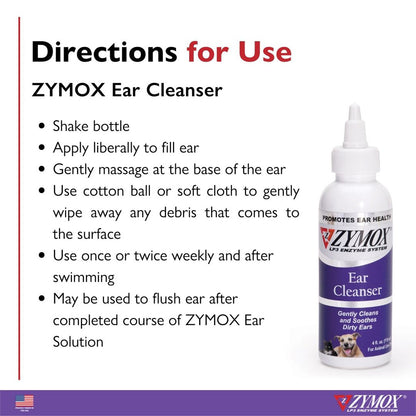 Zymox Ear Cleanser Directions for Use