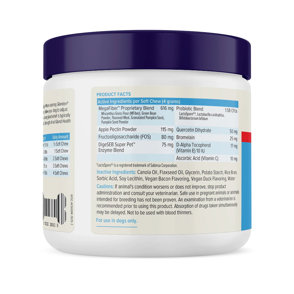 Back label of a supplement jar with product facts and ingredients listed.