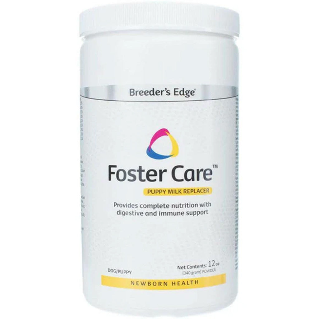 Breeder's Edge Foster Care Puppy Milk Replacer container on a white background