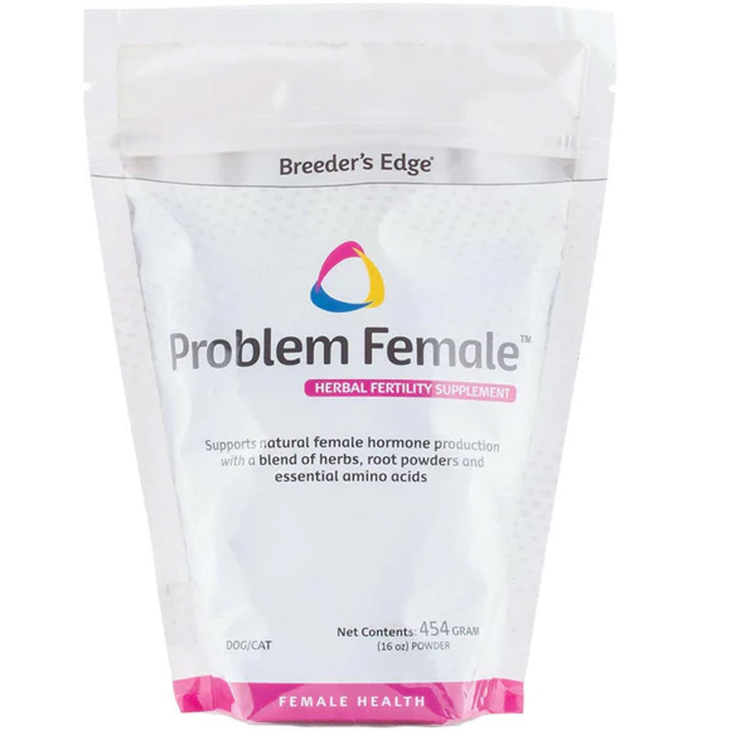 Breeder's Edge Problem Female herbal fertility supplement packaging on a white background