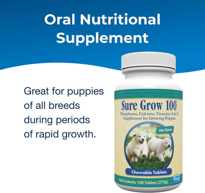 Sure Grow 100 calcium supplement for dogs UK Stock