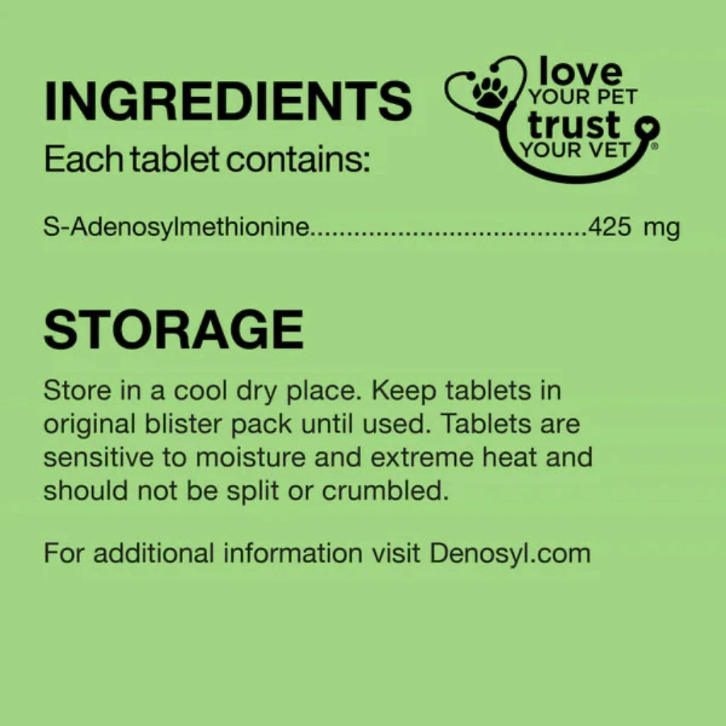 Nutramax Denosyl Liver and Brain Health Supplement for Large Dogs, With S-Adenosylmethionine (SAMe) ingredients