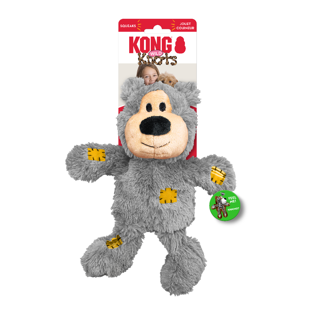 KONG Wild Knots Bears – Durable Plush Toy for Dogs