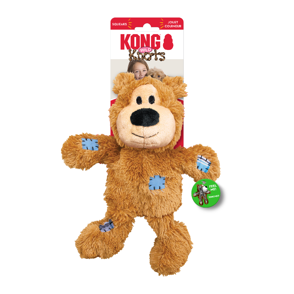 KONG Wild Knots Bears – Durable Plush Toy for Dogs