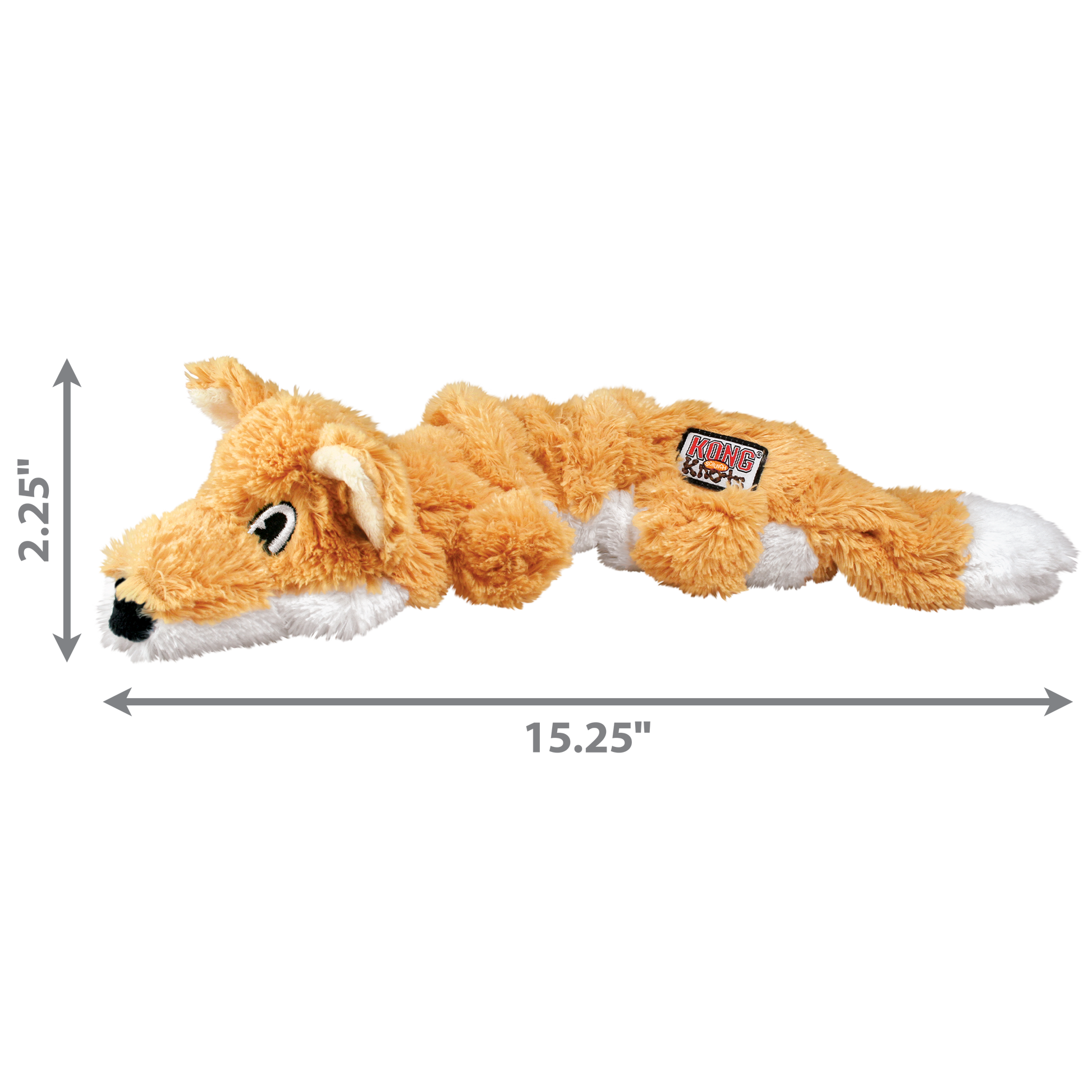 KONG Scrunch Knots Fox – Durable & Fun Toy for Dogs medium large