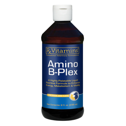 Bottle of R-Vitamins Amino B-Plex on a white background