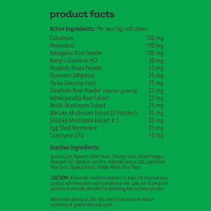 MYOS Canine Immunity Chews ingredients list – Immune Support for Dogs | UK Stock