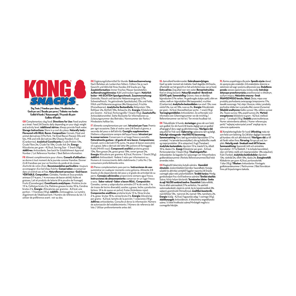 KONG Snacks Bacon and Cheese for Dogs – All-Natural Biscuits