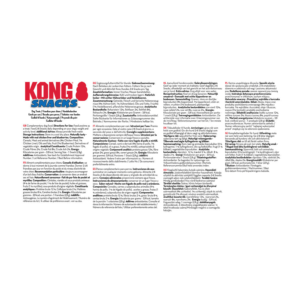 Kong Snacks Liver Snacks for Dogs – All-Natural Biscuits with Blueberries and Chicken

