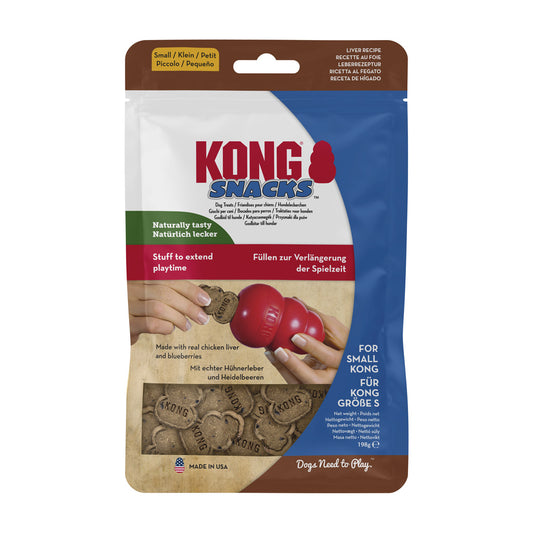 Kong Snacks Liver Snacks for Dogs – All-Natural Biscuits with Blueberries and Chicken small packaging