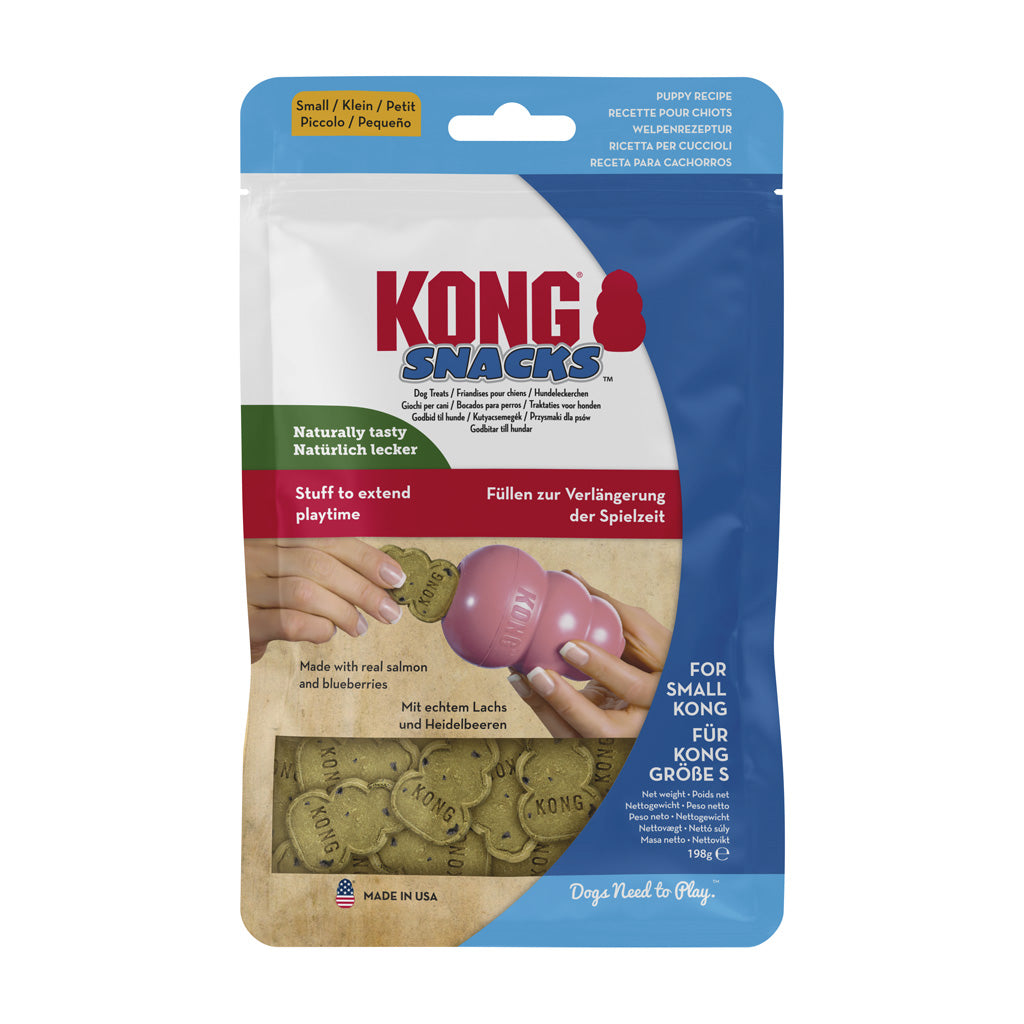 KONG Puppy Snacks – Blueberries & Salmon – Premium Biscuits for Puppies Small packaging