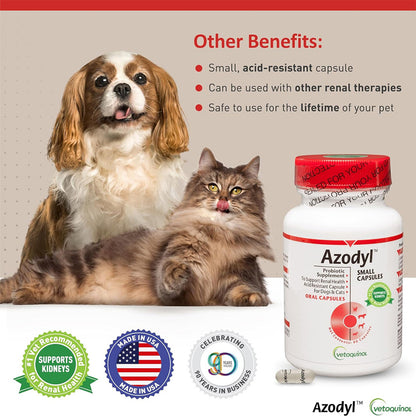 Azodyl small capsules for cats and dogs UK stock benefits